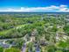 Expansive aerial view showcasing the property's location amid lush greenery and surrounding neighborhood, near a scenic lake at 6403 Summit Dr, Orlando, FL 32810