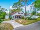 Charming two-story home with red shutters and a front porch, surrounded by mature trees at 6403 Summit Dr, Orlando, FL 32810