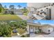 Collage of a charming home highlighting its front exterior, kitchen, and aerial view of the surrounding land at 77 Locust Dr, Ocala, FL 34472