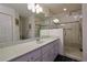 Well-lit bathroom featuring a large vanity, walk-in shower, and modern fixtures at 9088 Sw 95Th Ave, Ocala, FL 34481