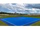 An outdoor basketball court provides recreation with scenic views and clear blue skies at 15814 Se 101St Cir, Summerfield, FL 34491