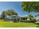 Spacious backyard has a well-manicured lawn, screened-in pool, and lush landscaping at 1763 Sw 155Th Place Rd, Ocala, FL 34473