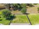 Aerial view of the fenced in backyard and mature trees and landscaping at 3918 Nw 46Th Ter, Ocala, FL 34482