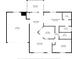 Home floorplan featuring two bedrooms, sunroom, dining area, living room, kitchen, and garage at 8371 Sw 109Th St, Ocala, FL 34481
