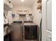 Laundry room equipped with stainless steel washer and dryer units at 9153 Sw 83Rd Ter # E, Ocala, FL 34481