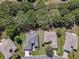 Aerial view of houses with green yards and many mature trees at 9325 Se 132Nd Pl, Summerfield, FL 34491