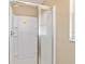 Clean, glass-enclosed walk-in shower at 9896 Sw 56Th Ct, Ocala, FL 34476