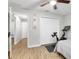 Bedroom featuring closet, ceiling fan, and workout equipment at 12 Oak Circle Pass, Ocala, FL 34472