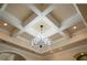 Decorative tray ceiling featuring recessed lights and a chandelier at 1450 Se 73Rd Pl, Ocala, FL 34480