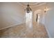 Dining room showcasing a decorative chandelier, tiled floors, and neutral wall paint at 1450 Se 73Rd Pl, Ocala, FL 34480