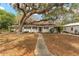 Charming single-story home with mature trees and a walkway leading to the front door at 18027 Se 90Th St, Ocklawaha, FL 32179