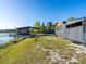 Lakeside home exterior with a boat dock and ample green space, perfect for outdoor enjoyment at 23800 Ne 190Th St, Fort Mc Coy, FL 32134