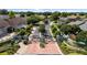 Aerial view of the gated entrance to the community, showcasing lush landscaping and well-maintained streets at 2935 Sw 41St Pl, Ocala, FL 34474