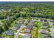 Aerial view of a residential neighborhood with lush greenery and well-manicured lawns at 3840 Se 6Th Ave, Ocala, FL 34480