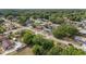 Aerial view of neighborhood showcasing mature trees, quiet streets, and community pools nearby at 5720 Se 22Nd Pl, Ocala, FL 34480