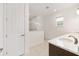 Modern bathroom features a large walk-in shower and white countertop at 8497 Sw 99Th Cir, Ocala, FL 34481