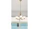 Traditional chandelier hanging in front of a large window at 8497 Sw 99Th Cir, Ocala, FL 34481