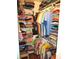 Well-organized walk-in closet with shelving and hanging space, providing ample storage at 12002 Sw 137Th Loop, Dunnellon, FL 34432
