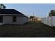 Backyard showcasing a full privacy fence, minimal landscaping and potential for customization at 203 Locust Pass, Ocala, FL 34472