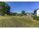Expansive backyard featuring lush green grass, mature trees, and a refreshing in-ground swimming pool at 4083 Se 38Th Loop, Ocala, FL 34480