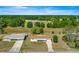 Aerial view of the property, showcasing the home's location and nearby trees at 10946 Sw 65Th Ave, Ocala, FL 34476