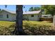 The backyard showcases a well-manicured lawn, fenced perimeter, and plenty of shade at 2219 Ne 18 Ave, Ocala, FL 34470