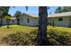 Large backyard with a well-maintained lawn and mature trees providing ample shade at 2219 Ne 18 Ave, Ocala, FL 34470