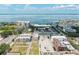 Aerial view showcasing downtown area, including nearby harbor and businesses at 288 N Oak Ave, Sanford, FL 32771