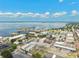 Aerial view showcasing downtown area, including nearby harbor and businesses at 288 N Oak Ave, Sanford, FL 32771
