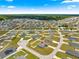 Aerial view of a single-Gathering home in a suburban neighborhood with lush green surroundings at 4881 Se 91St Pl, Ocala, FL 34480