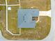 Birds eye view of home's roof, driveway, fenced yard, and the surrounding community at 4881 Se 91St Pl, Ocala, FL 34480