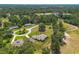 An aerial view of single story home on a sprawling lot with mature landscaping and gated backyard at 5090 Nw 80Th Avenue Rd, Ocala, FL 34482