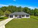 Charming single-story home with a well-manicured lawn and attached garage, perfect for suburban living at 10605 Se 146Th Ln, Summerfield, FL 34491