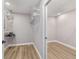 Spacious walk-in closet with wood-look flooring, wire shelving and plenty of room for organization at 14085 Sw 34Th Terrace Rd, Ocala, FL 34473