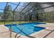 Sparkling in-ground pool surrounded by a screened enclosure, ideal for outdoor enjoyment and relaxation at 3230 Se 45Th St, Ocala, FL 34480