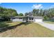 Charming single story home with a light gray brick exterior, teal front door, and well manicured lawn at 3810 Sw 5Th Ave, Ocala, FL 34471