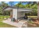 Outdoor space with a covered patio area, perfect for relaxing and enjoying the natural surroundings at 4180 W Anthony Rd, Ocala, FL 34475