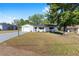 Well-maintained single-story home with an attached garage and a green lawn, offering a welcoming curb appeal at 614 Third Ave, Lady Lake, FL 32159