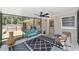 Comfortable screened porch offering relaxed seating, a geometric rug, and access to the backyard at 6318 Nw 52Nd Ave, Ocala, FL 34482