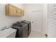 A laundry room featuring a laundry sink, washer and dryer and upper cabinets at 8632 Sw 86Th Cir, Ocala, FL 34481