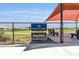 Weybourne Landing dog park featuring shaded benches and a secure, fenced play area for community residents and their pets at 8798 Sw 79Th Pl, Ocala, FL 34481