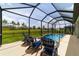 Inviting screened-in pool area with comfortable seating and serene views of the lush green backyard at 8875 Sw 58Th Street Rd, Ocala, FL 34481