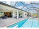 Relaxing screened-in pool and patio area with outdoor seating for entertaining and enjoying the outdoors at 8875 Sw 58Th Street Rd, Ocala, FL 34481