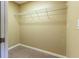 Neutral walk-in closet featuring carpet flooring, base trim and a single shelf with bar at 13645 Se 42 Ave, Summerfield, FL 34491