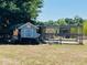 Backyard featuring a chicken coop and a pen, providing ample space for raising chickens or other animals at 15069 Se 73Rd Ave, Summerfield, FL 34491