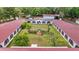 Aerial view of an enclosed courtyard house and garden at 16891 Ne 243Rd Place Rd, Fort Mc Coy, FL 32134