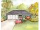 Charming single-story home featuring a two-car garage, complemented by lush landscaping and mature trees at 20123 Sw Beach Blvd, Dunnellon, FL 34433