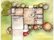 Detailed floor plan showcasing the layout with a Primary bedroom, dining, kitchen, living room, and garage at 20123 Sw Beach Blvd, Dunnellon, FL 34433