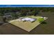 Aerial view of the property showing the home, barn, pool, and sprawling, fenced yard at 719 Ne 39Th St, Ocala, FL 34479