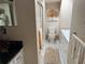 Small bathroom with a sink, toilet, shower stall, and neutral color scheme at 11120 Sw 71St Terrace Rd, Ocala, FL 34481